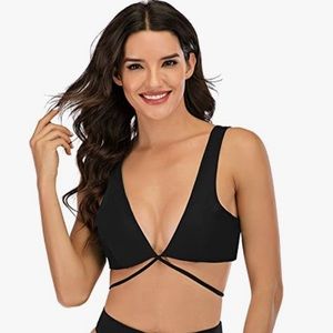 Black Tie Bikini Top